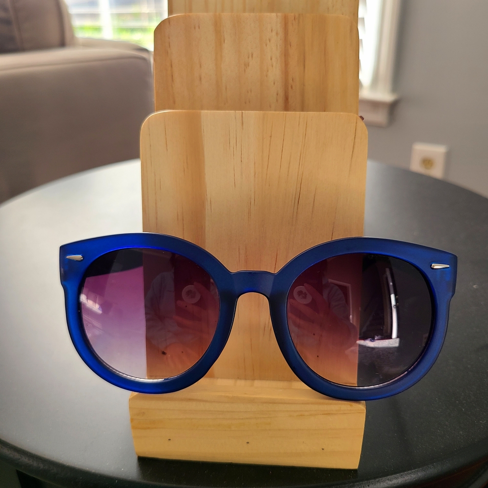 Blue Round Sunglasses